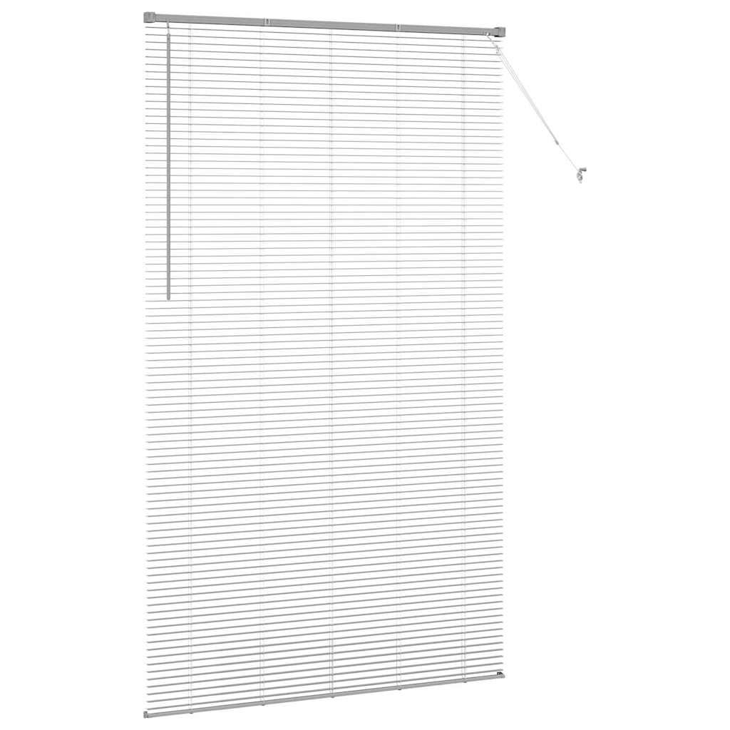 vidaXL Βενετσιάνικες Ρόδες Ασημί 220 x 125 εκ Αλουμίνιο