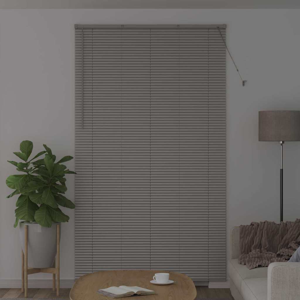 vidaXL Βενετσιάνικες Ρόδες Ασημί 220 x 130 εκ Αλουμίνιο