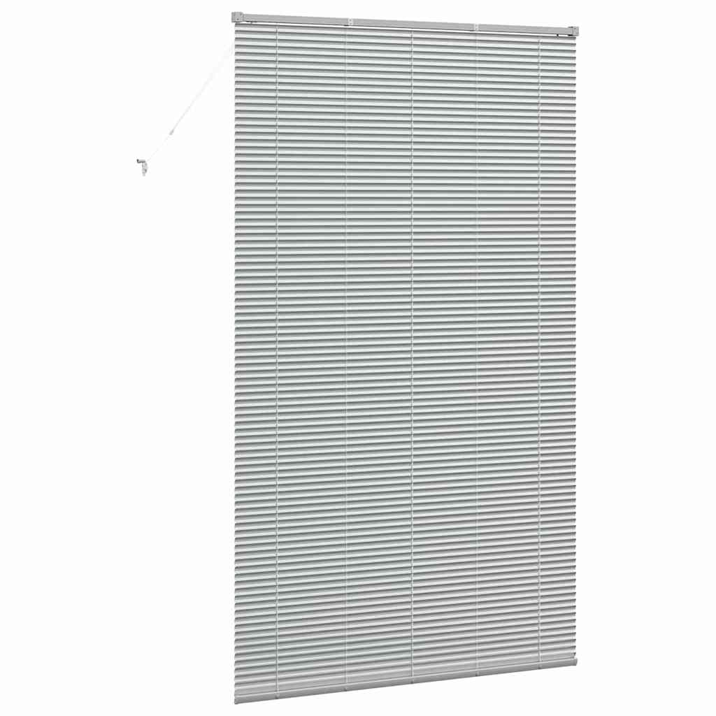 vidaXL Βενετσιάνικες Ρόδες Ασημί 220 x 135 εκ Αλουμίνιο