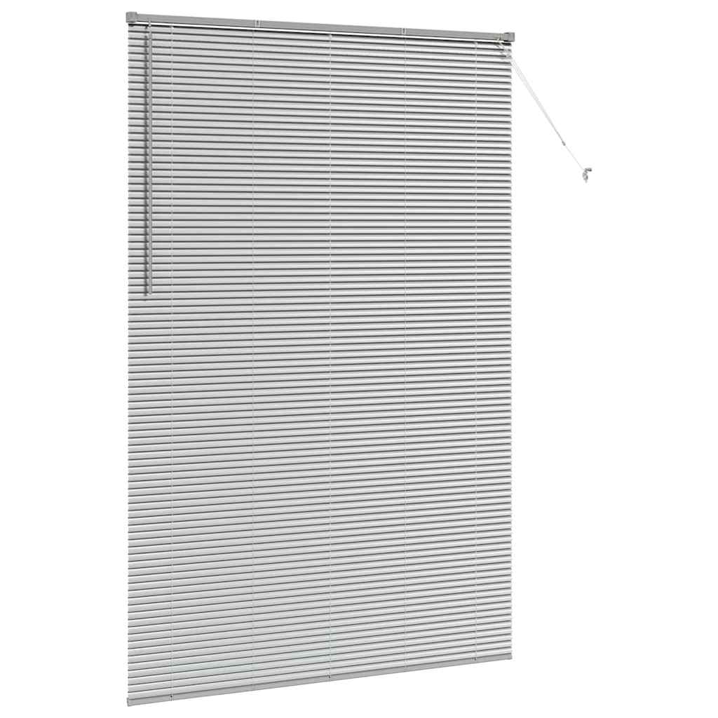 vidaXL Βενετσιάνικες Ρόδες Ασημί 220x150εκ Αλουμίνιο