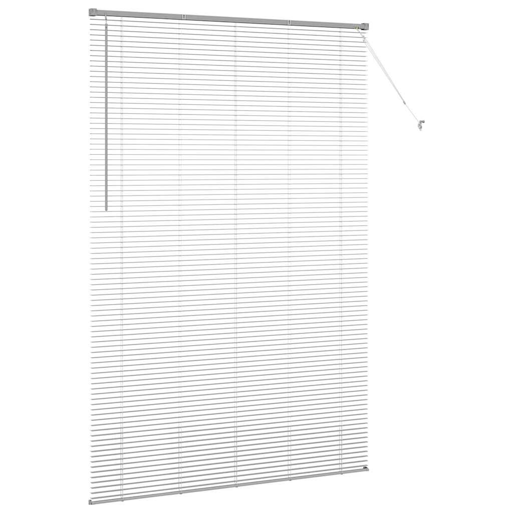 vidaXL Βενετσιάνικες Ρόδες Ασημί 220x150εκ Αλουμίνιο