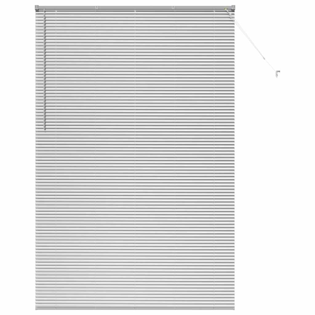 vidaXL Βενετσιάνικες Ρόδες Ασημί 220x150εκ Αλουμίνιο