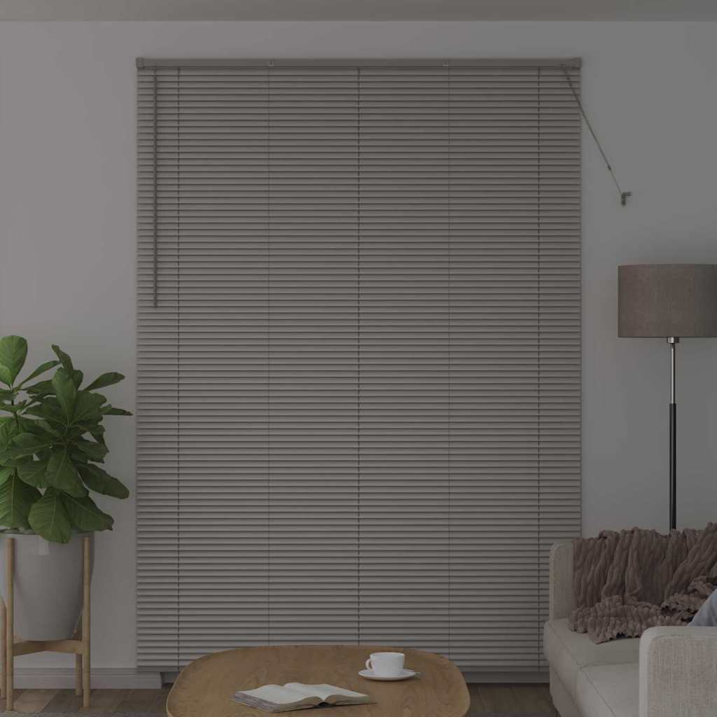 vidaXL Βενετσιάνικες Ρόδες Ασημί 220 x 155 εκ Αλουμίνιο