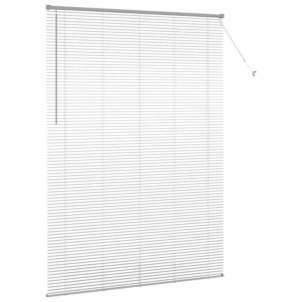 vidaXL Βενετσιάνικες Ρόδες Ασημί 220 x 155 εκ Αλουμίνιο
