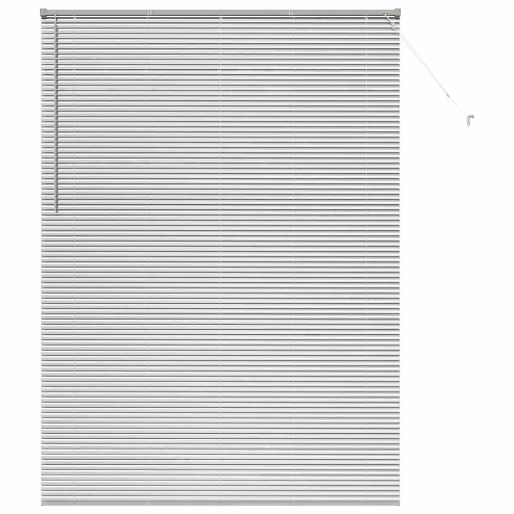 vidaXL Βενετσιάνικες Ρόδες Ασημί 220 x 155 εκ Αλουμίνιο