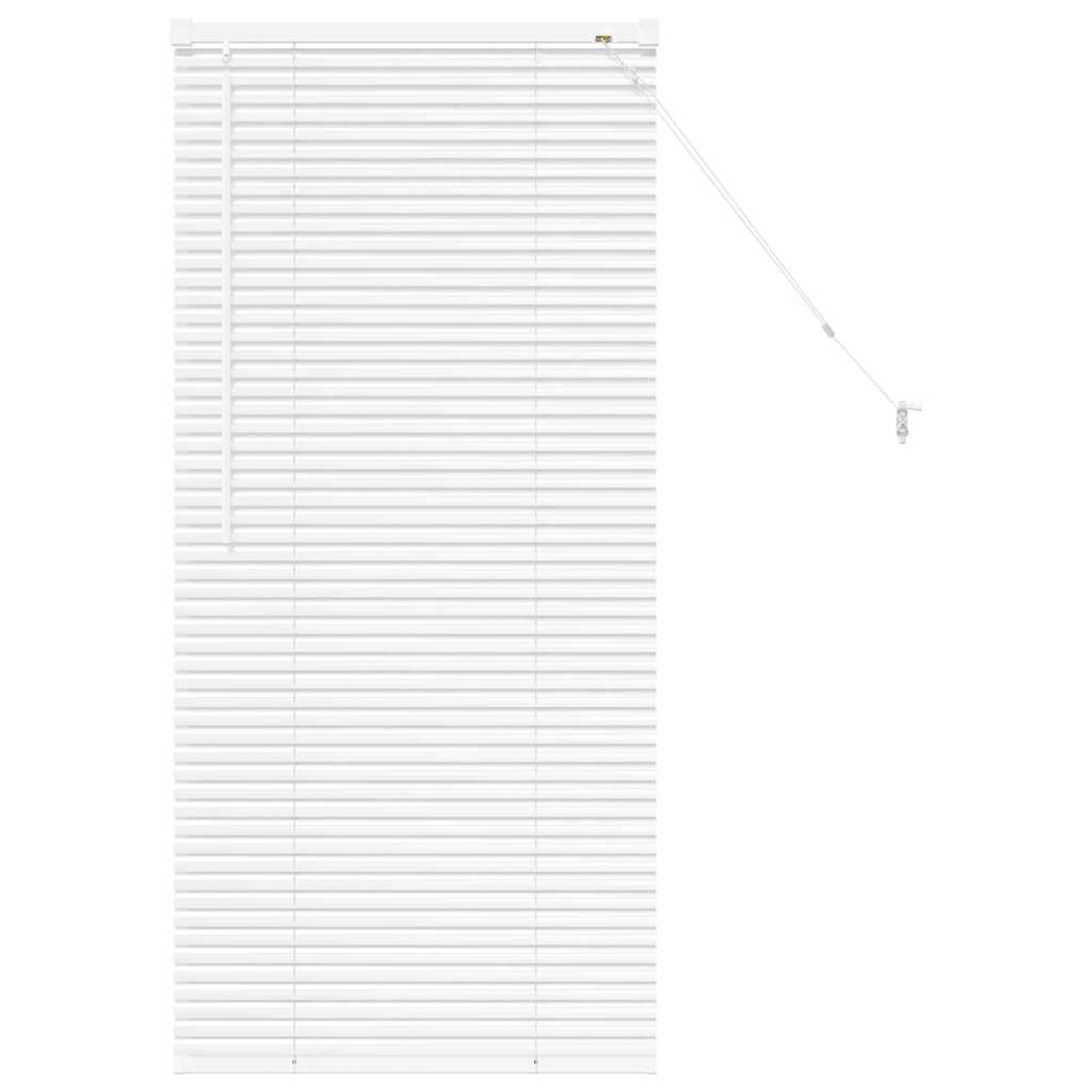 vidaXL Βενετσιάνικες Ρόδες Λευκό 130 x 55 εκ Αλουμίνιο