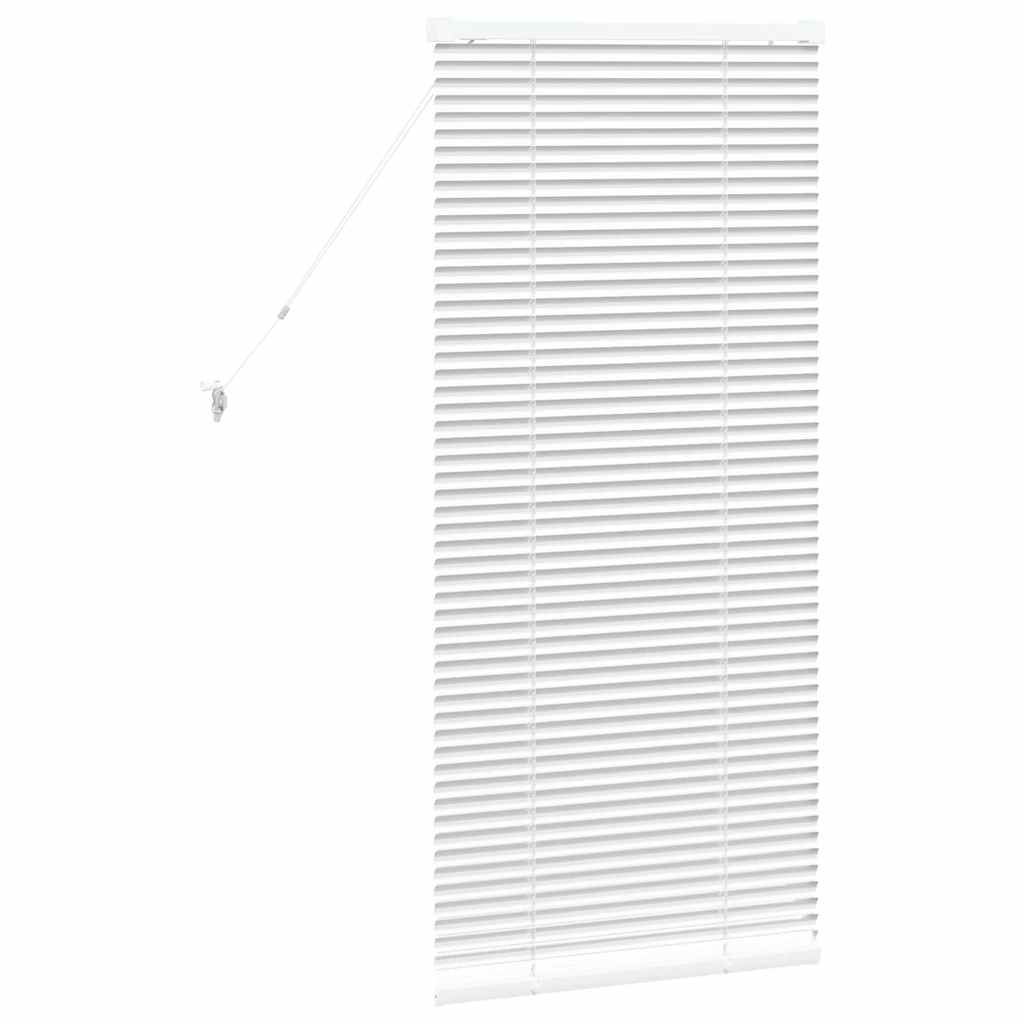 vidaXL Βενετσιάνικες Ρόδες Λευκό 130 x 60 εκ Αλουμίνιο