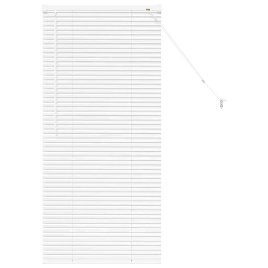 vidaXL Βενετσιάνικες Ρόδες Λευκό 130 x 65 εκ Αλουμίνιο
