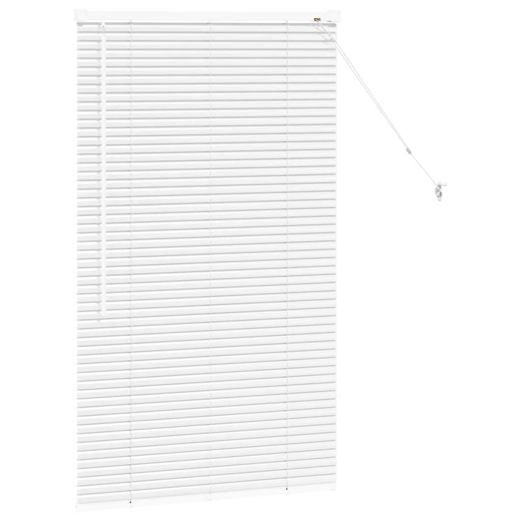vidaXL Βενετσιάνικες Ρόδες Λευκό 130 x 80 εκ Αλουμίνιο