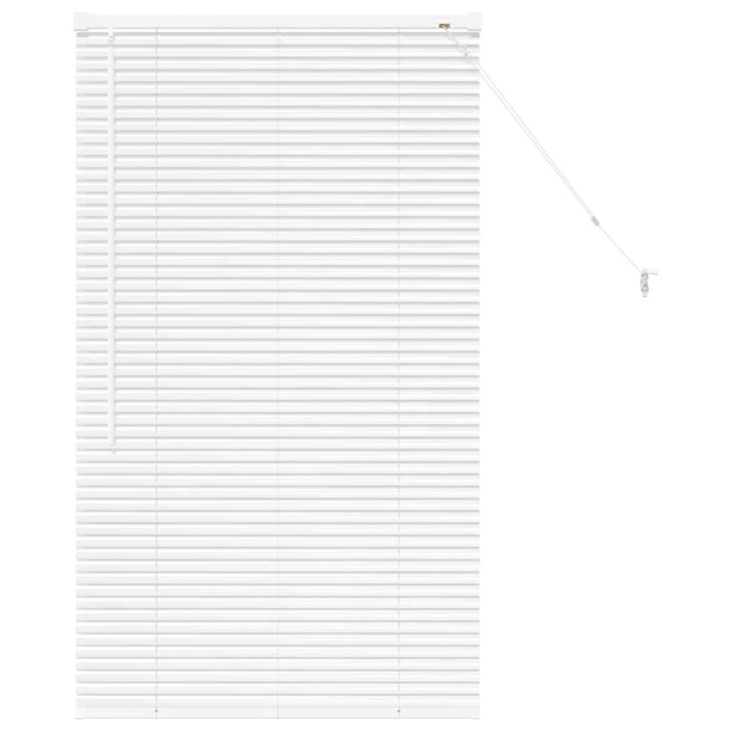 vidaXL Βενετσιάνικες Ρόδες Λευκό 130 x 80 εκ Αλουμίνιο