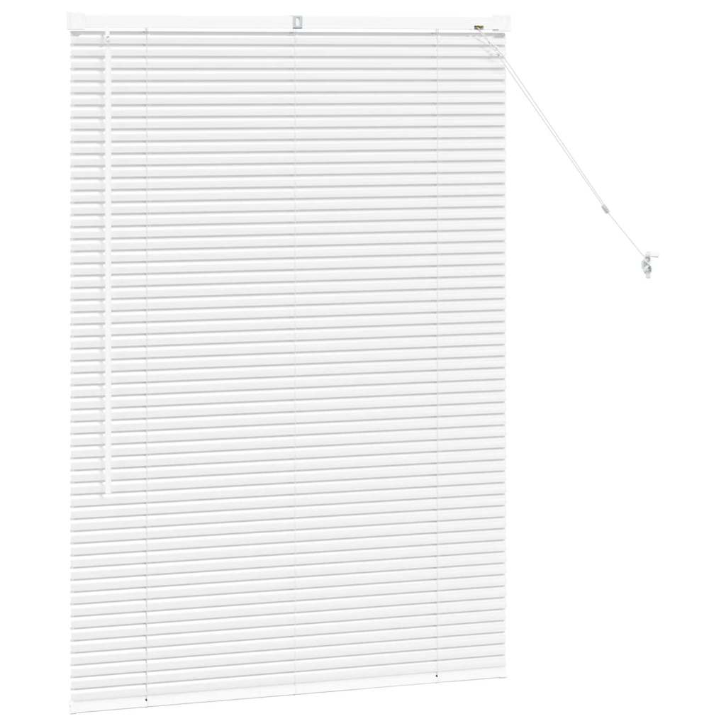 vidaXL Βενετσιάνικες Ρόδες Λευκό 130 x 90 εκ Αλουμίνιο