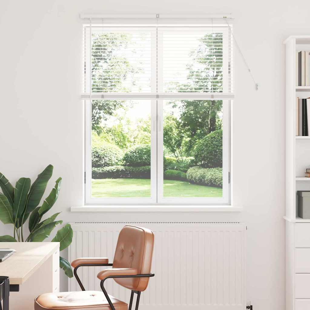 vidaXL Βενετσιάνικες Ρόδες Λευκό 130 x 105 εκ Αλουμίνιο