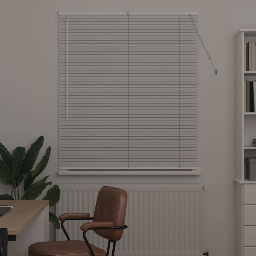 vidaXL Βενετσιάνικες Ρόδες Λευκό 130 x 110 εκ Αλουμίνιο