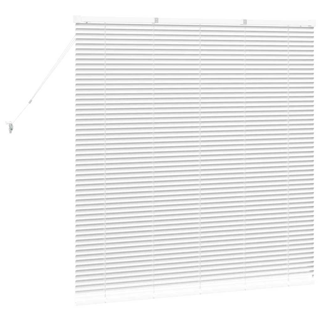 vidaXL Βενετσιάνικες Ρόδες Λευκό 130 x 125 εκ Αλουμίνιο