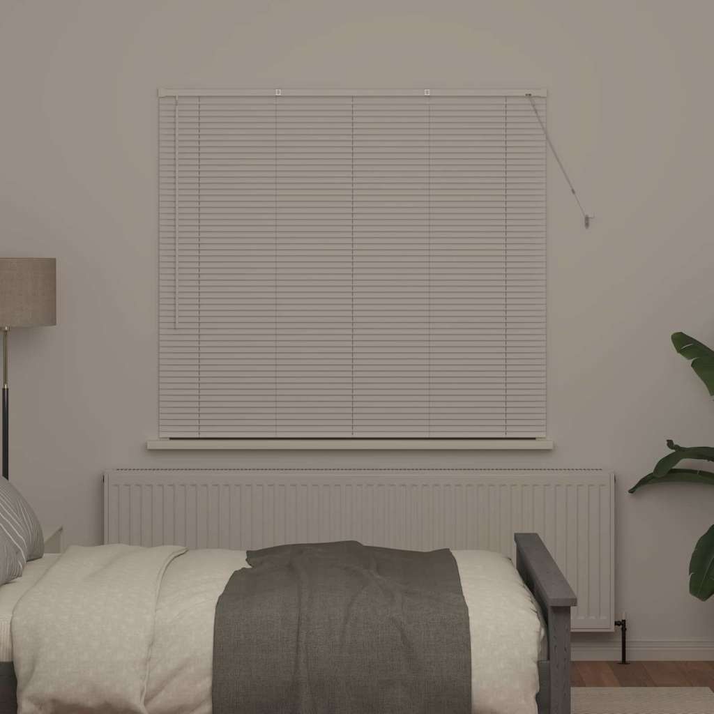 vidaXL Βενετσιάνικες Ρόδες Λευκό 130 x 140 cm Αλουμίνιο