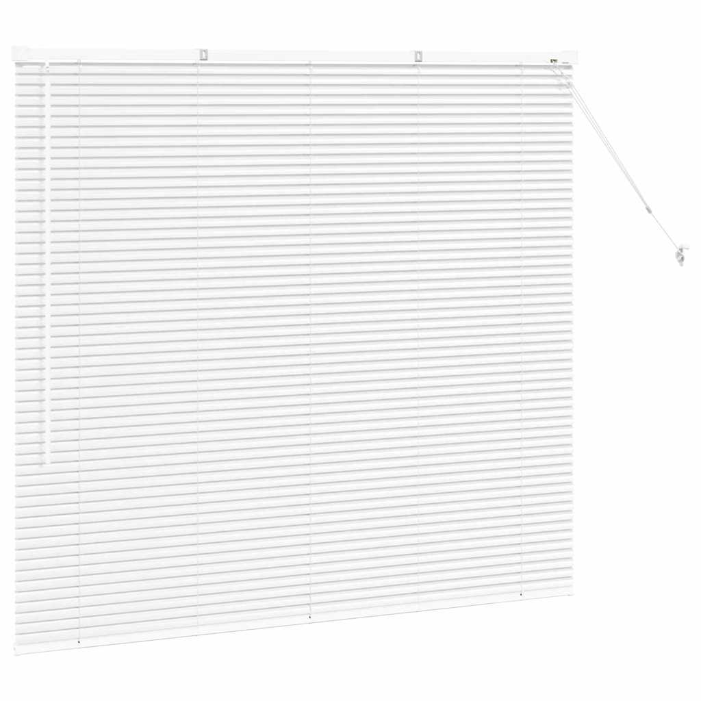 vidaXL Βενετσιάνικες Ρόδες Λευκό 130 x 145 εκ Αλουμίνιο