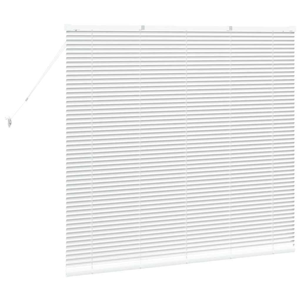 vidaXL Βενετσιάνικες Ρόδες Λευκό 130 x 145 εκ Αλουμίνιο