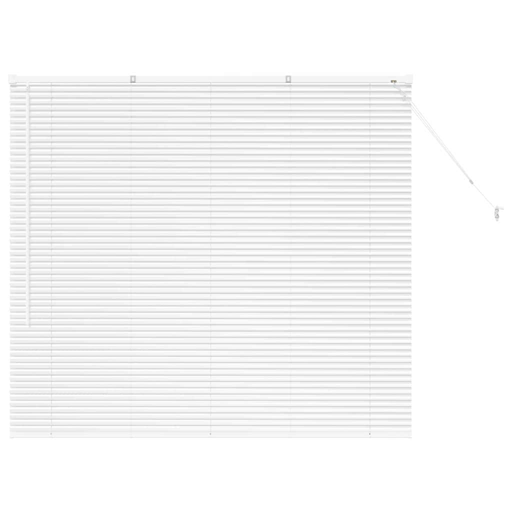 vidaXL Βενετσιάνικες Ρόδες Λευκό 130 x 145 εκ Αλουμίνιο