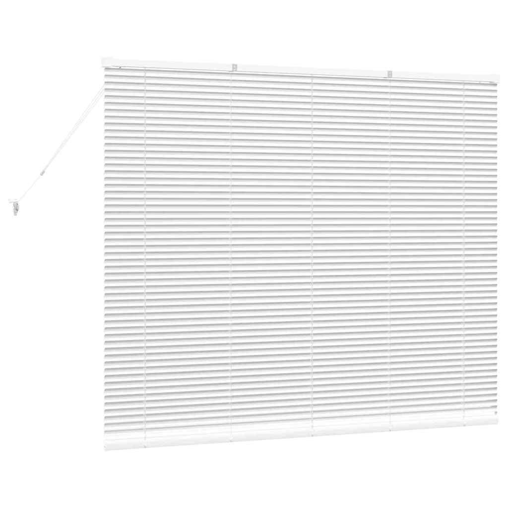 vidaXL Βενετσιάνικες Ρόδες Λευκό 130 x 160 εκ Αλουμίνιο