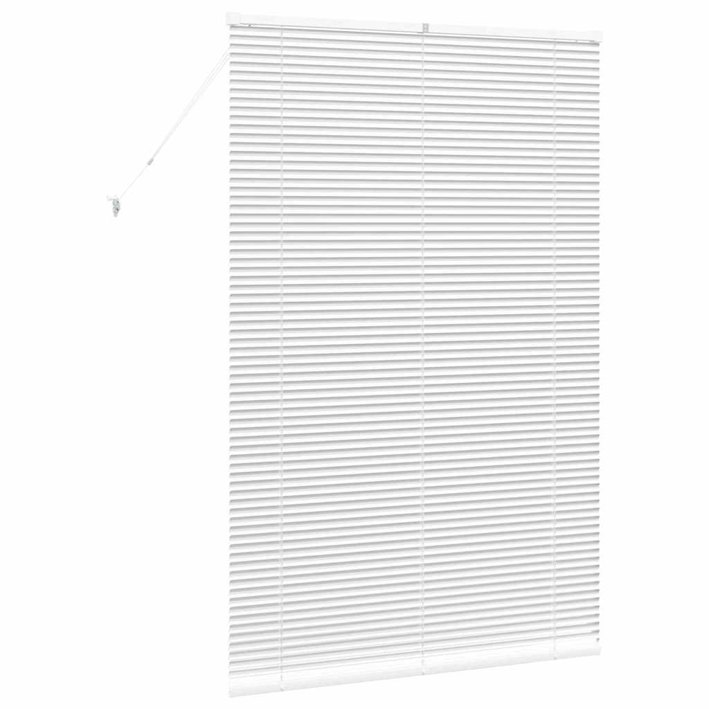 vidaXL Βενετσιάνικες Ρόδες Λευκό 175 x 120 εκ Αλουμίνιο