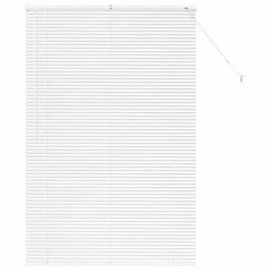 vidaXL Βενετσιάνικες Ρόδες Λευκό 175 x 120 εκ Αλουμίνιο
