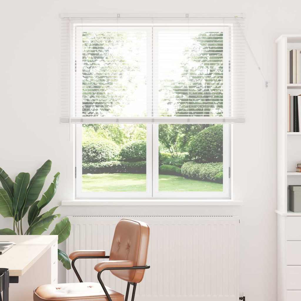 vidaXL Βενετσιάνικες Ρόδες Λευκό 175 x 125 εκ Αλουμίνιο