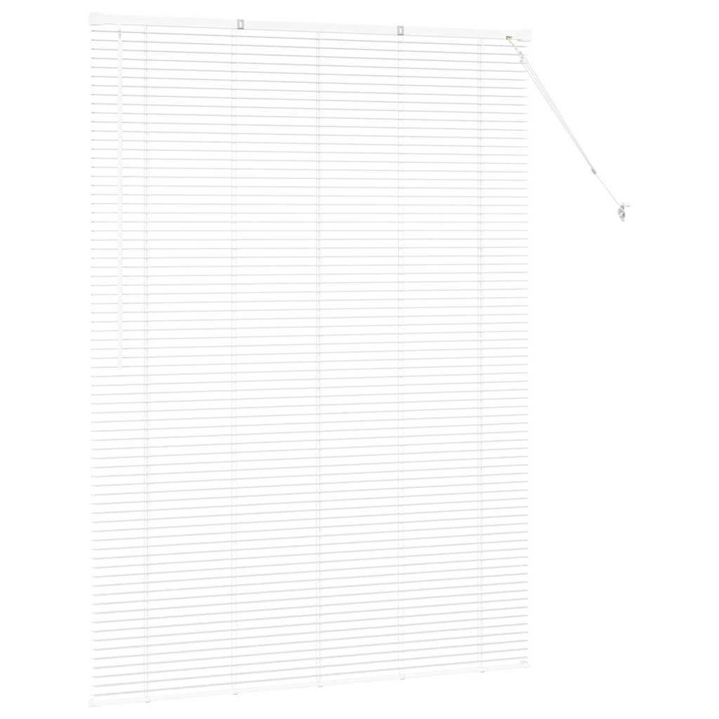 vidaXL Βενετσιάνικες Ρόδες Λευκό 175 x 125 εκ Αλουμίνιο