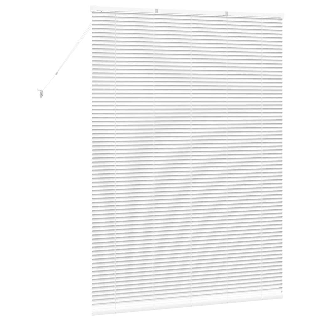 vidaXL Βενετσιάνικες Ρόδες Λευκό 175 x 125 εκ Αλουμίνιο