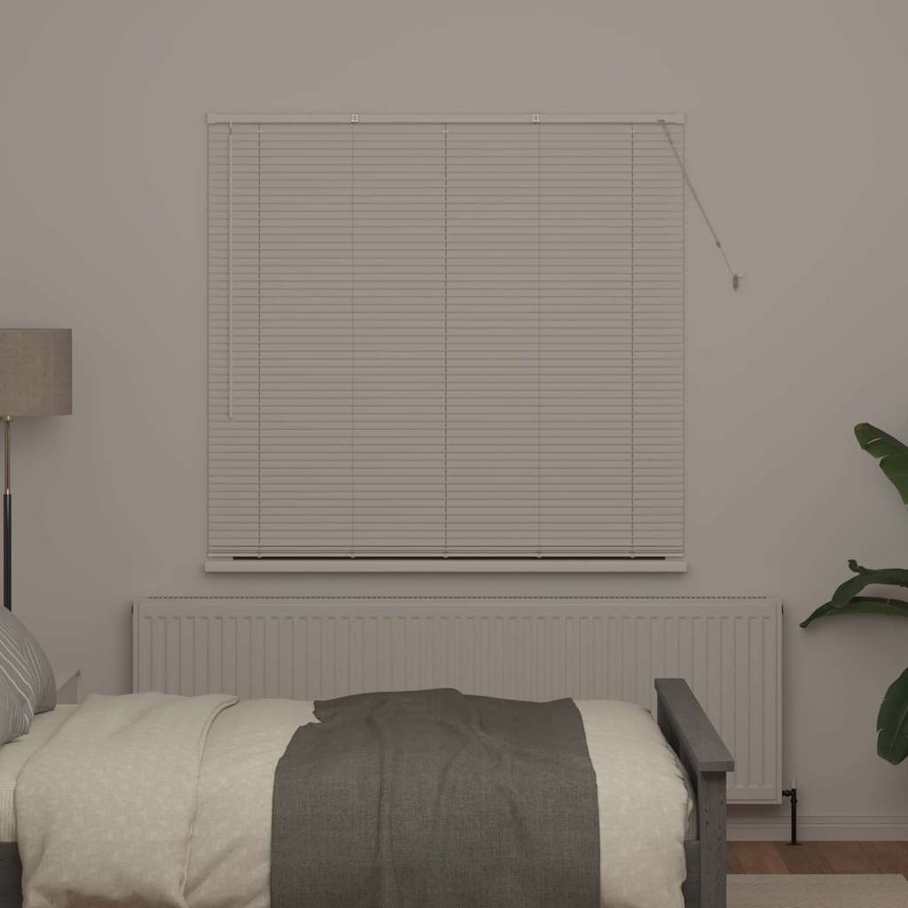 vidaXL Βενετσιάνικες Ρόδες Λευκό 175 x 150 εκ Αλουμίνιο
