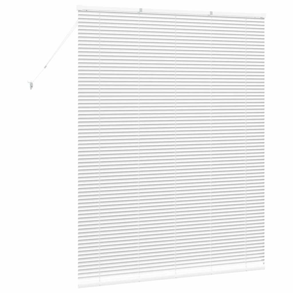 vidaXL Βενετσιάνικες Ρόδες Λευκό 175 x 150 εκ Αλουμίνιο