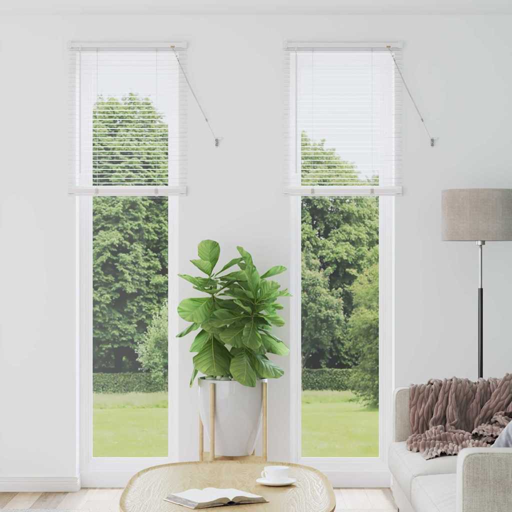 vidaXL Βενετσιάνικες Ρόδες Λευκό 220 x 55 εκ Αλουμίνιο