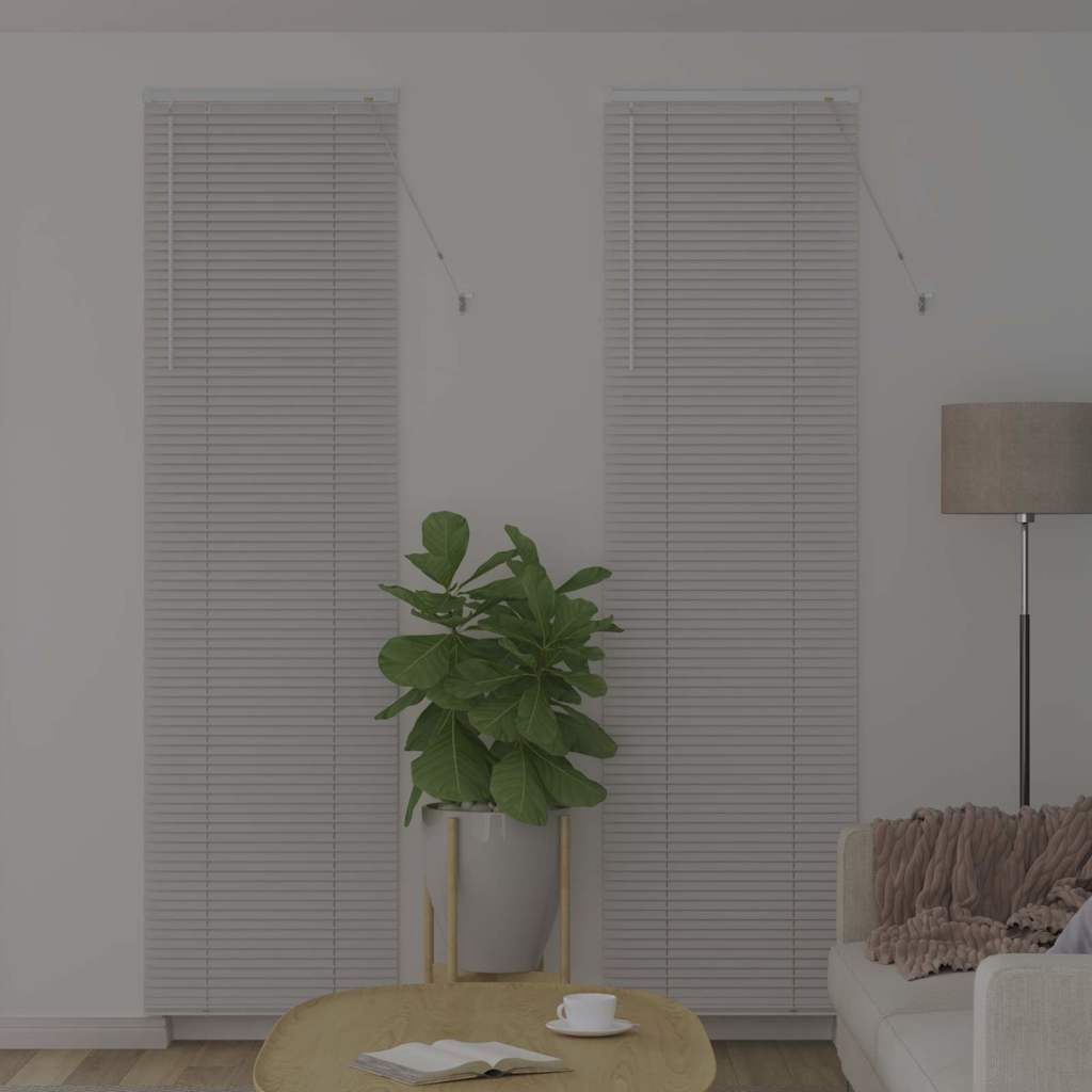 vidaXL Βενετσιάνικες Ρόδες Λευκό 220 x 65 εκ Αλουμίνιο