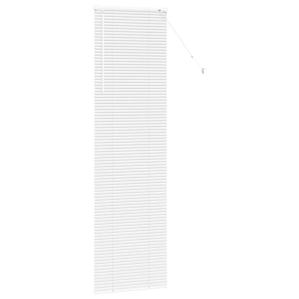vidaXL Βενετσιάνικες Ρόδες Λευκό 220 x 65 εκ Αλουμίνιο