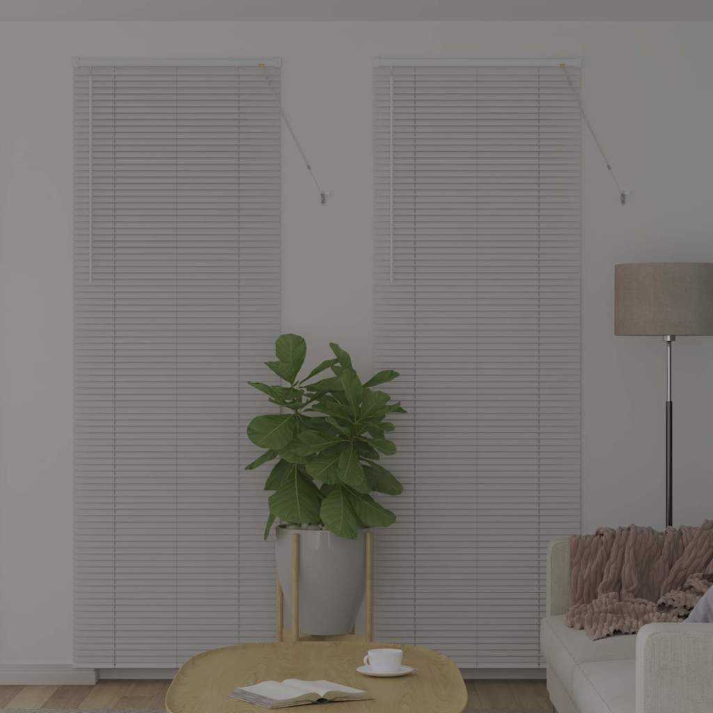 vidaXL Βενετσιάνικες Ρόδες Λευκό 220 x 75 εκ Αλουμίνιο