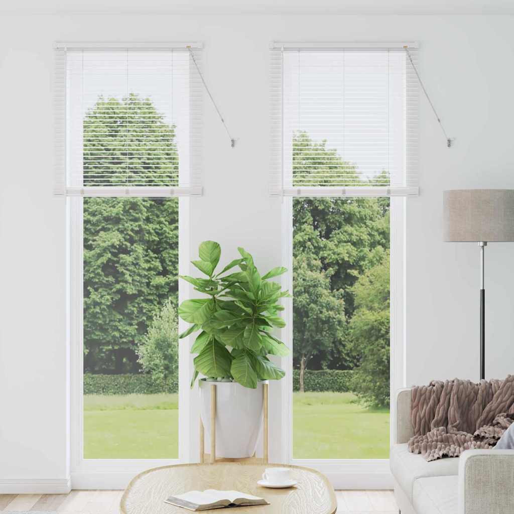 vidaXL Βενετσιάνικες Ρόδες Λευκό 220 x 80 εκ Αλουμίνιο