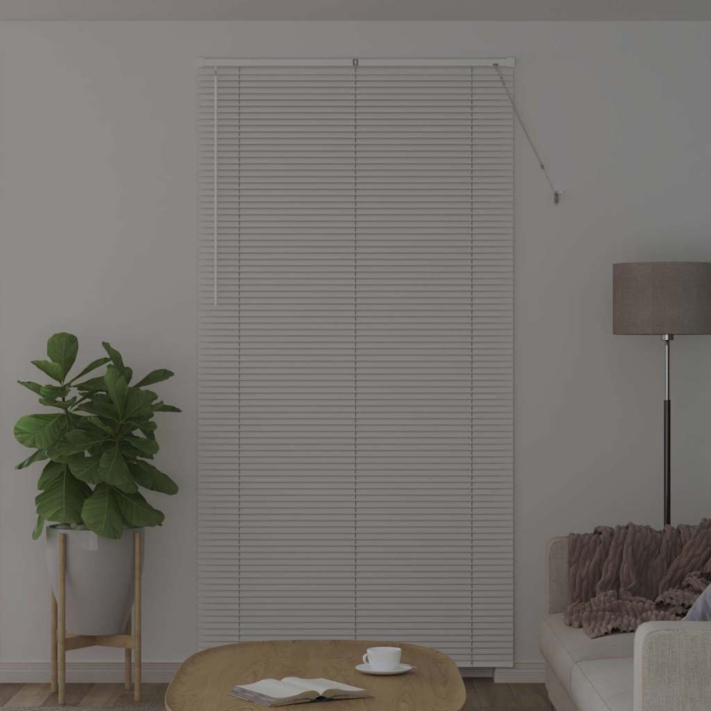 vidaXL Βενετσιάνικες Ρόδες Λευκό 220 x 115 εκ Αλουμίνιο