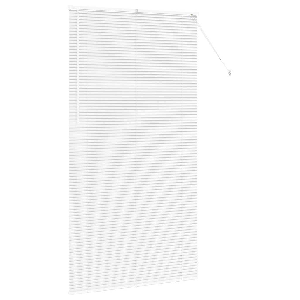 vidaXL Βενετσιάνικες Ρόδες Λευκό 220 x 115 εκ Αλουμίνιο