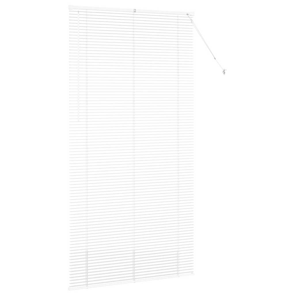 vidaXL Βενετσιάνικες Ρόδες Λευκό 220 x 115 εκ Αλουμίνιο