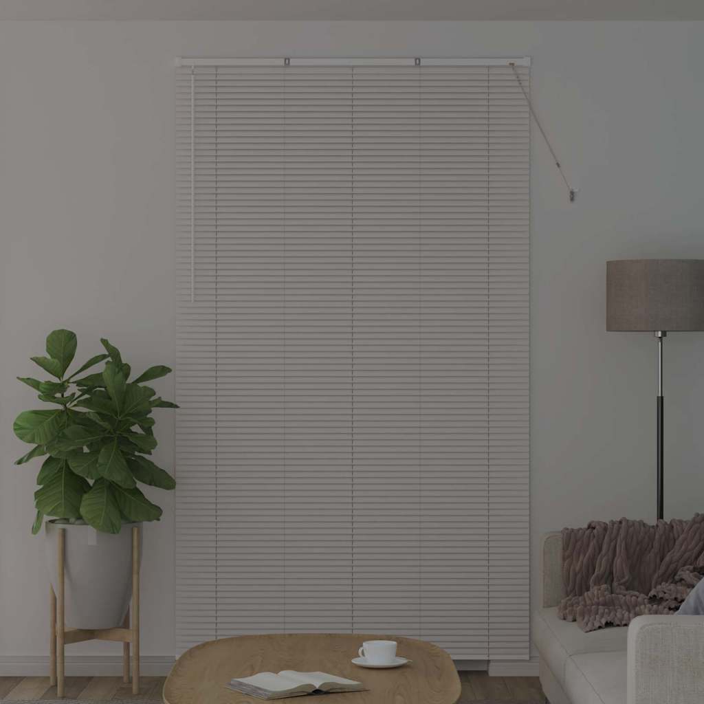 vidaXL Βενετσιάνικες Ρόδες Λευκό 220 x 125 εκ Αλουμίνιο