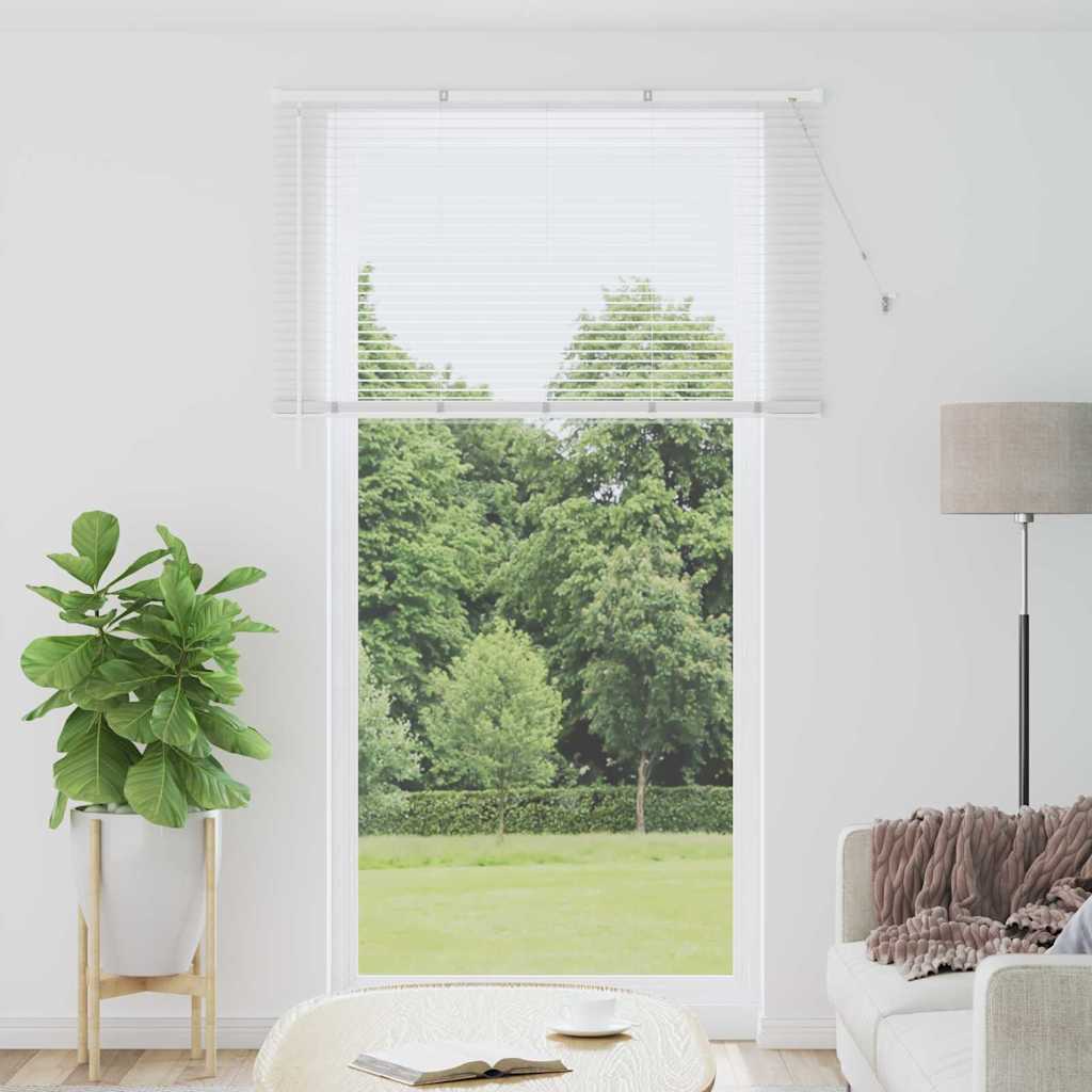 vidaXL Βενετσιάνικες Ρόδες Λευκό 220 x 135 εκ Αλουμίνιο