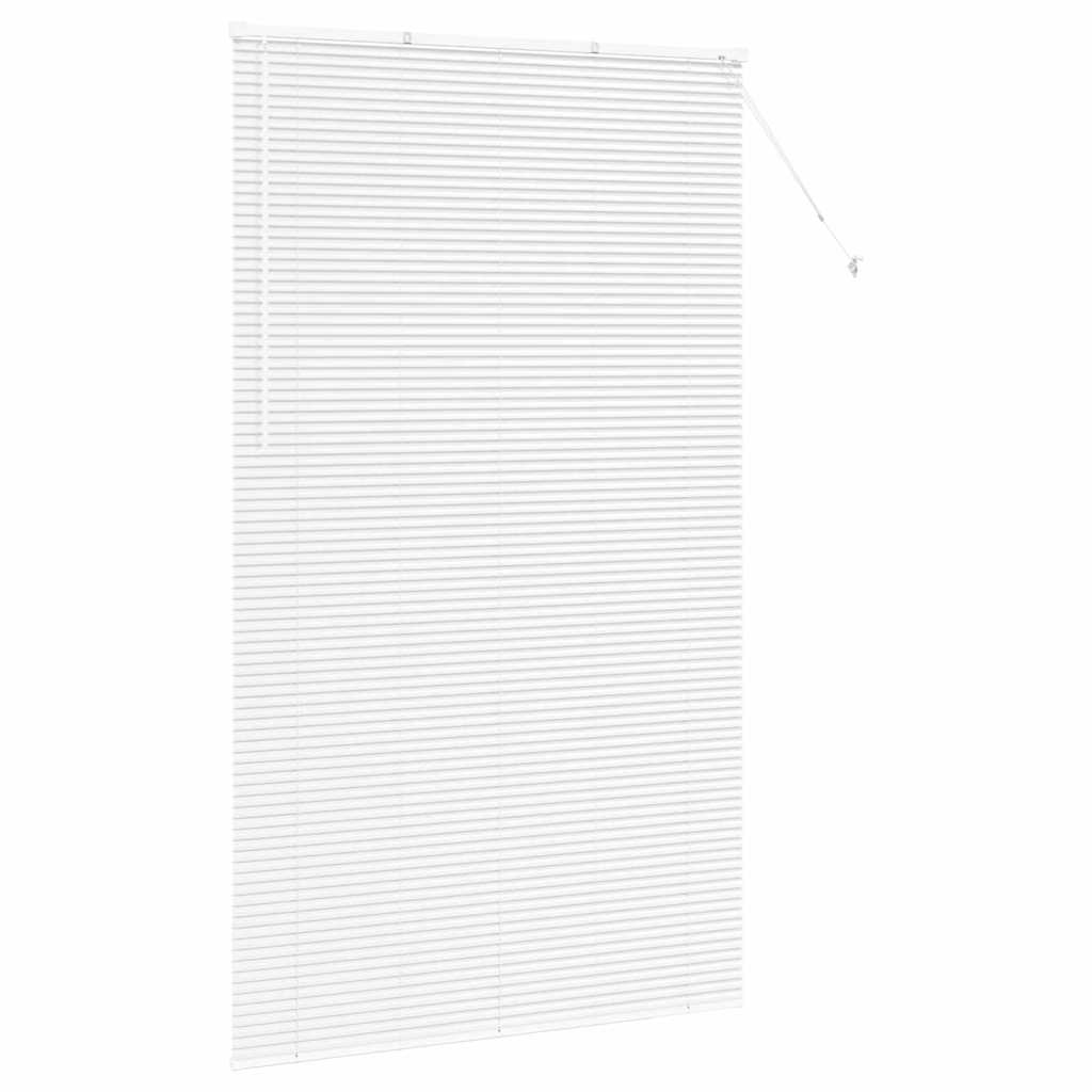 vidaXL Βενετσιάνικες Ρόδες Λευκό 220 x 135 εκ Αλουμίνιο