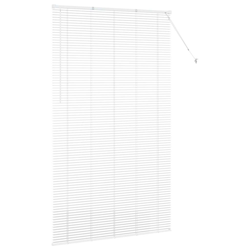 vidaXL Βενετσιάνικες Ρόδες Λευκό 220 x 135 εκ Αλουμίνιο