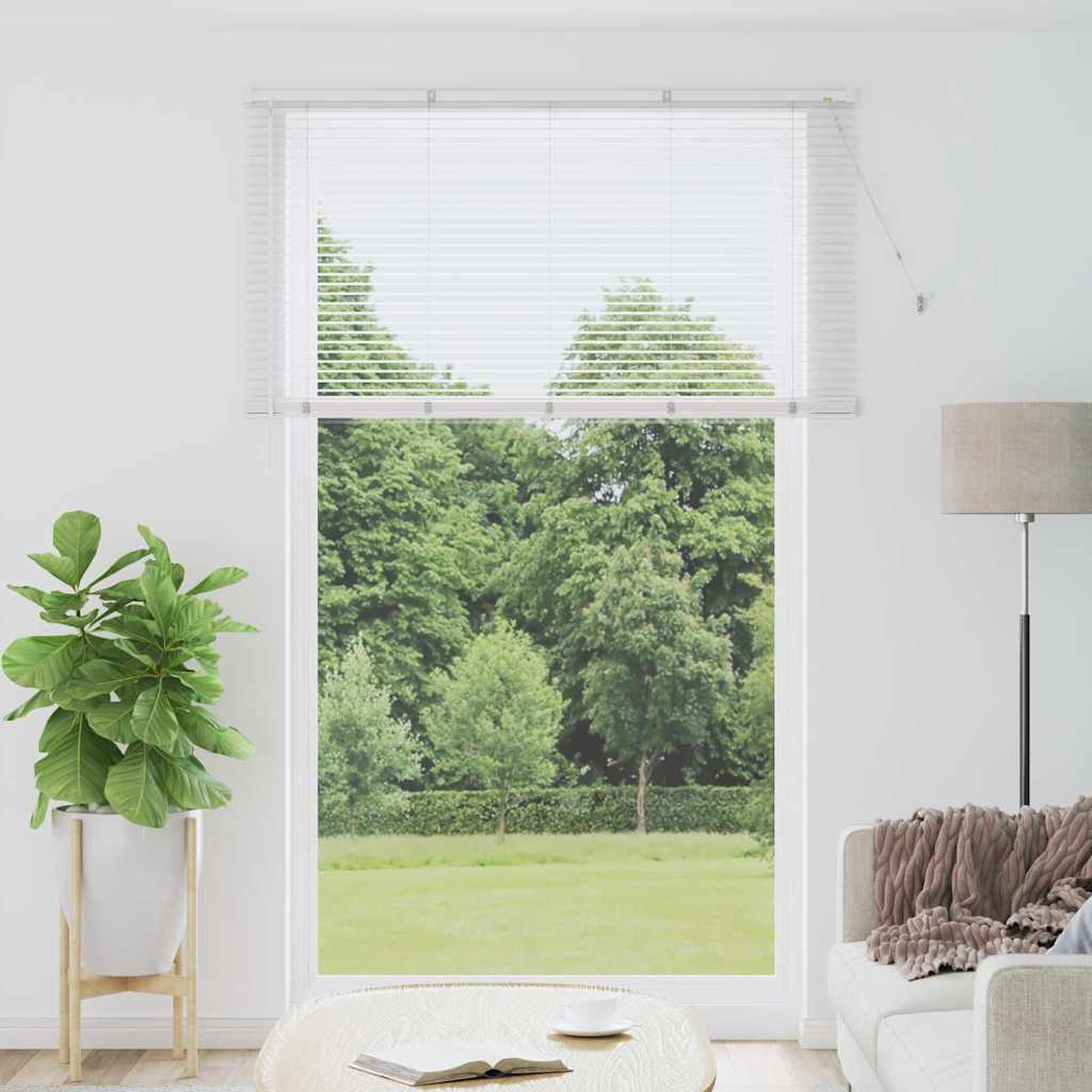 vidaXL Βενετσιάνικες Ρόδες Λευκό 220 x 145 εκ Αλουμίνιο
