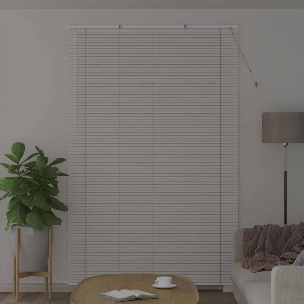 vidaXL Βενετσιάνικες Ρόδες Λευκό 220 x 145 εκ Αλουμίνιο