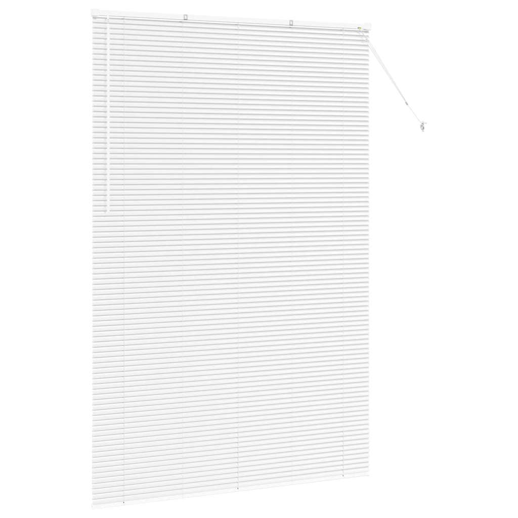 vidaXL Βενετσιάνικες Ρόδες Λευκό 220 x 145 εκ Αλουμίνιο