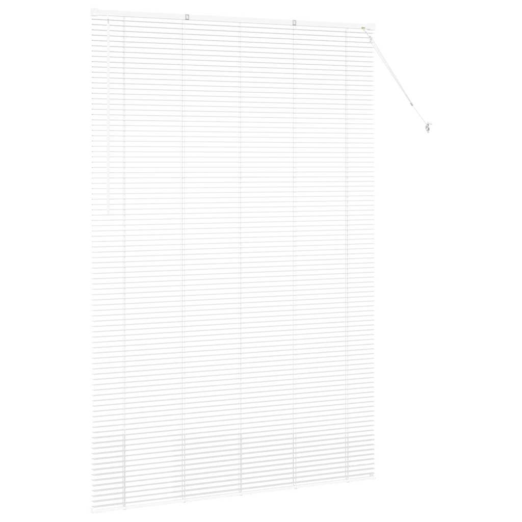 vidaXL Βενετσιάνικες Ρόδες Λευκό 220 x 145 εκ Αλουμίνιο