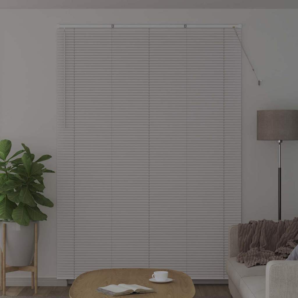 vidaXL Βενετσιάνικες Ρόδες Λευκό 220 x 155 εκ Αλουμίνιο