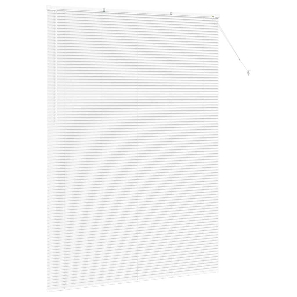 vidaXL Βενετσιάνικες Ρόδες Λευκό 220 x 160 εκ Αλουμίνιο