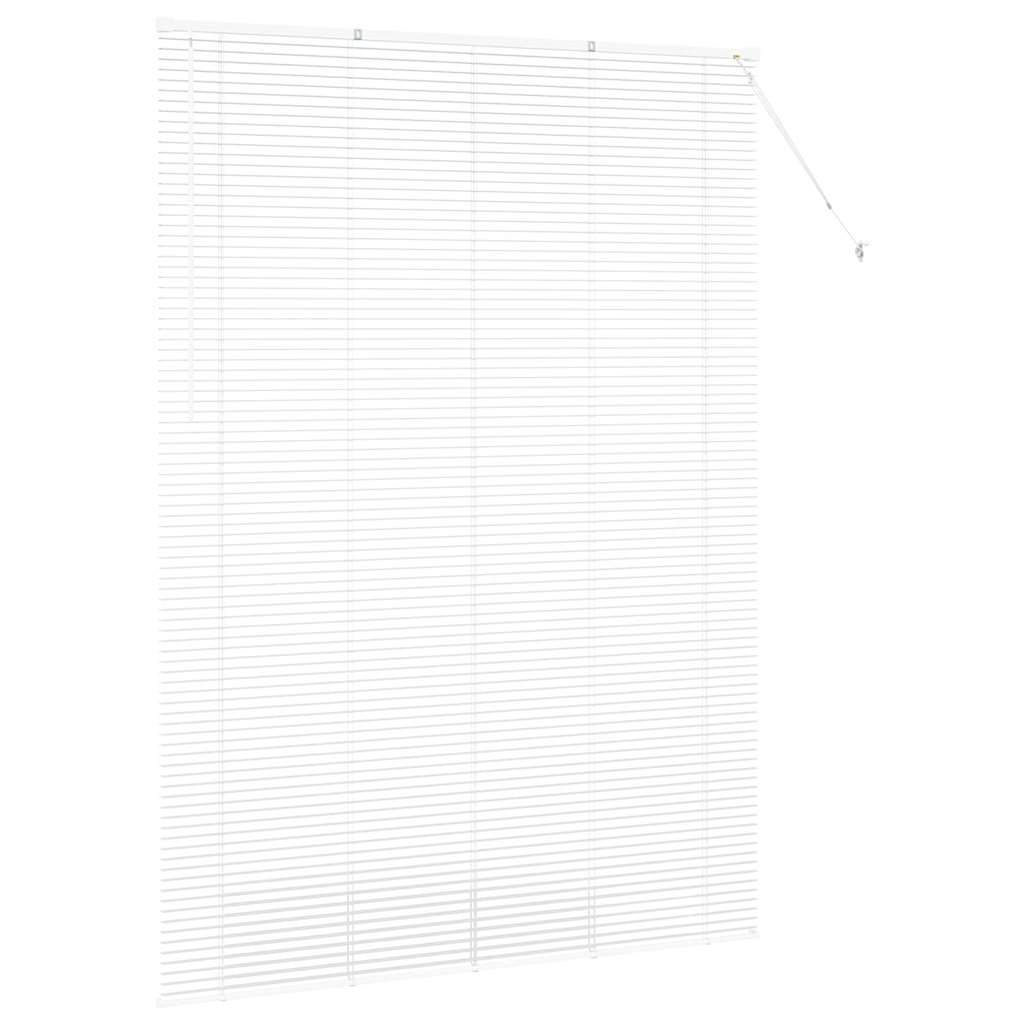 vidaXL Βενετσιάνικες Ρόδες Λευκό 220 x 160 εκ Αλουμίνιο