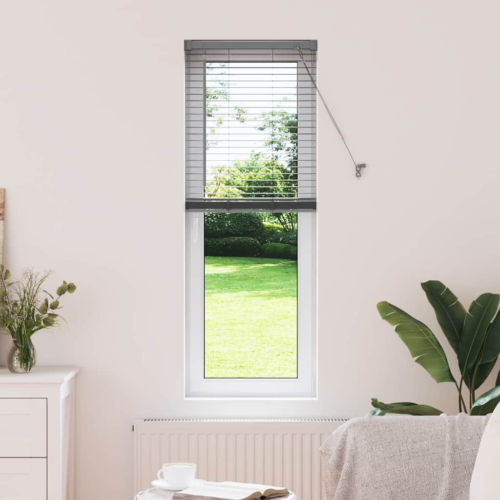 vidaXL Βενετσιάνικες Ρόδες Σκούρο Γκρι 130 x 40 εκ Αλουμίνιο